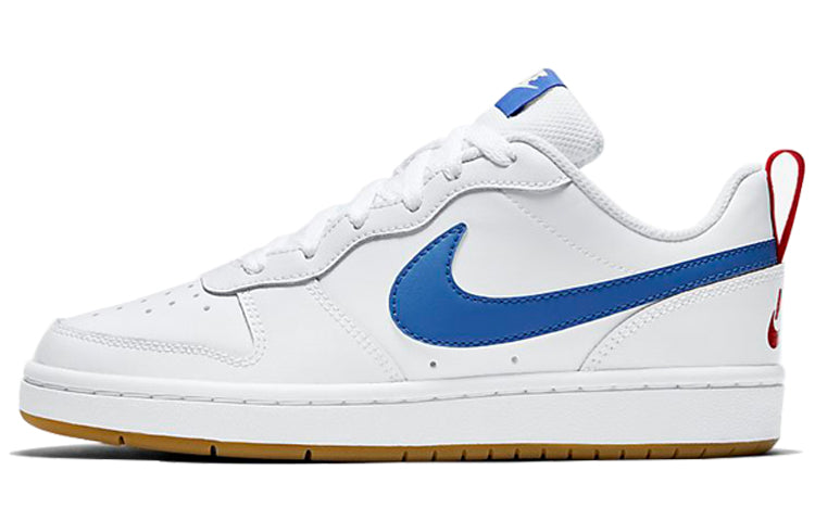 ( Youth ) Nike Court Borough Low 2 White Blue Red BQ5448-109