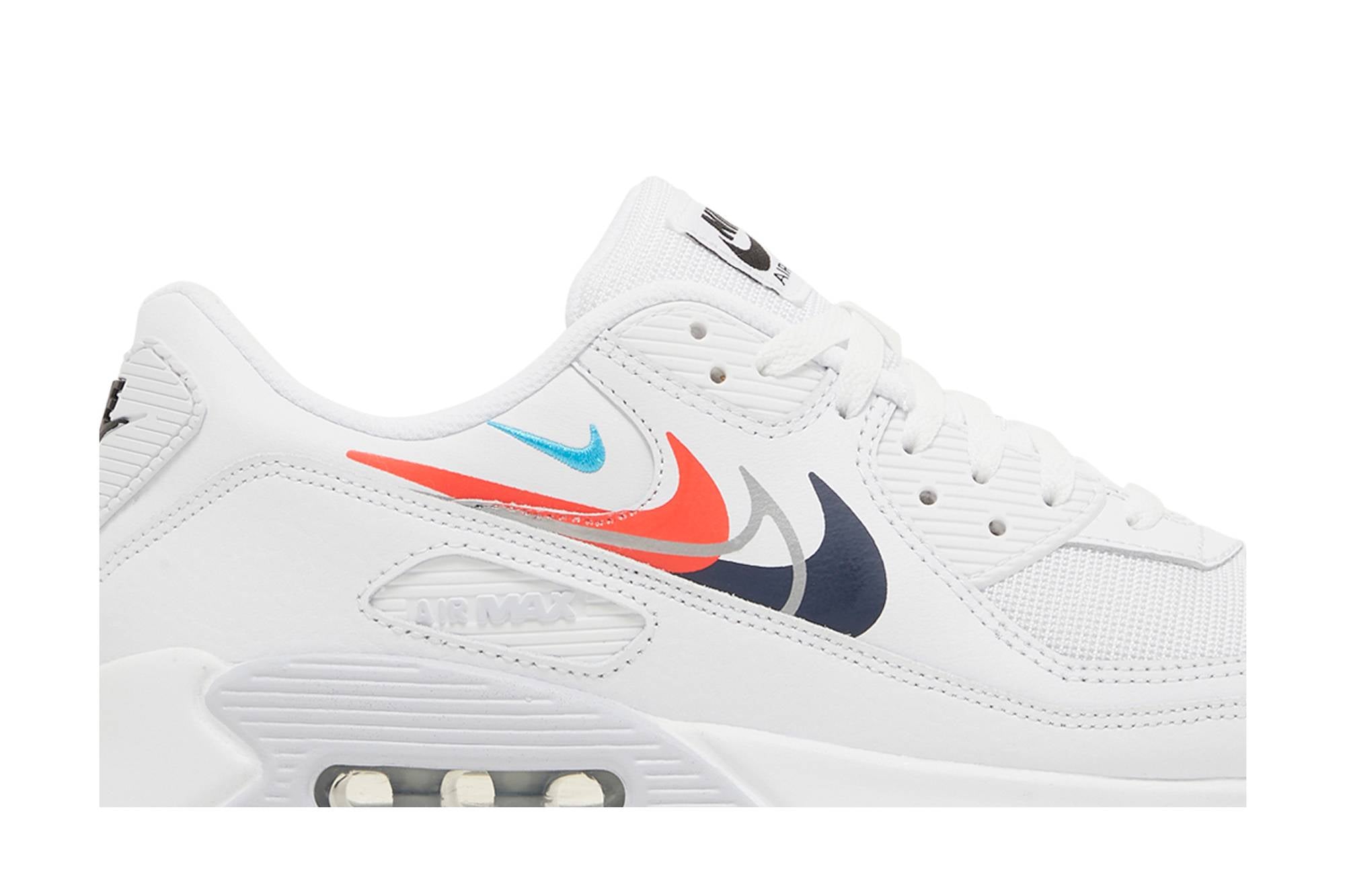 Nike Air Max 90 ‘Multi Swoosh – White Bright Crimson’ FJ4223-100 - Image 9