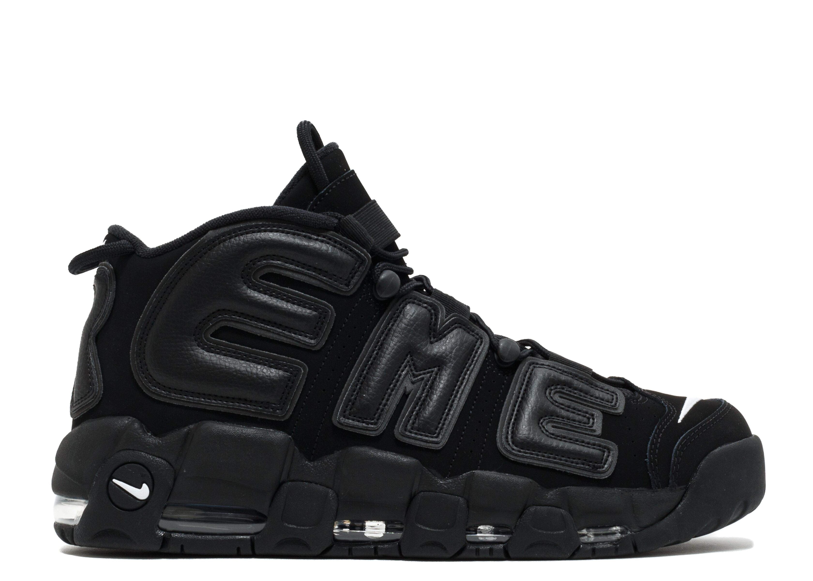 Nike Supreme X Air More Uptempo ‘Black’ Revered Footwear