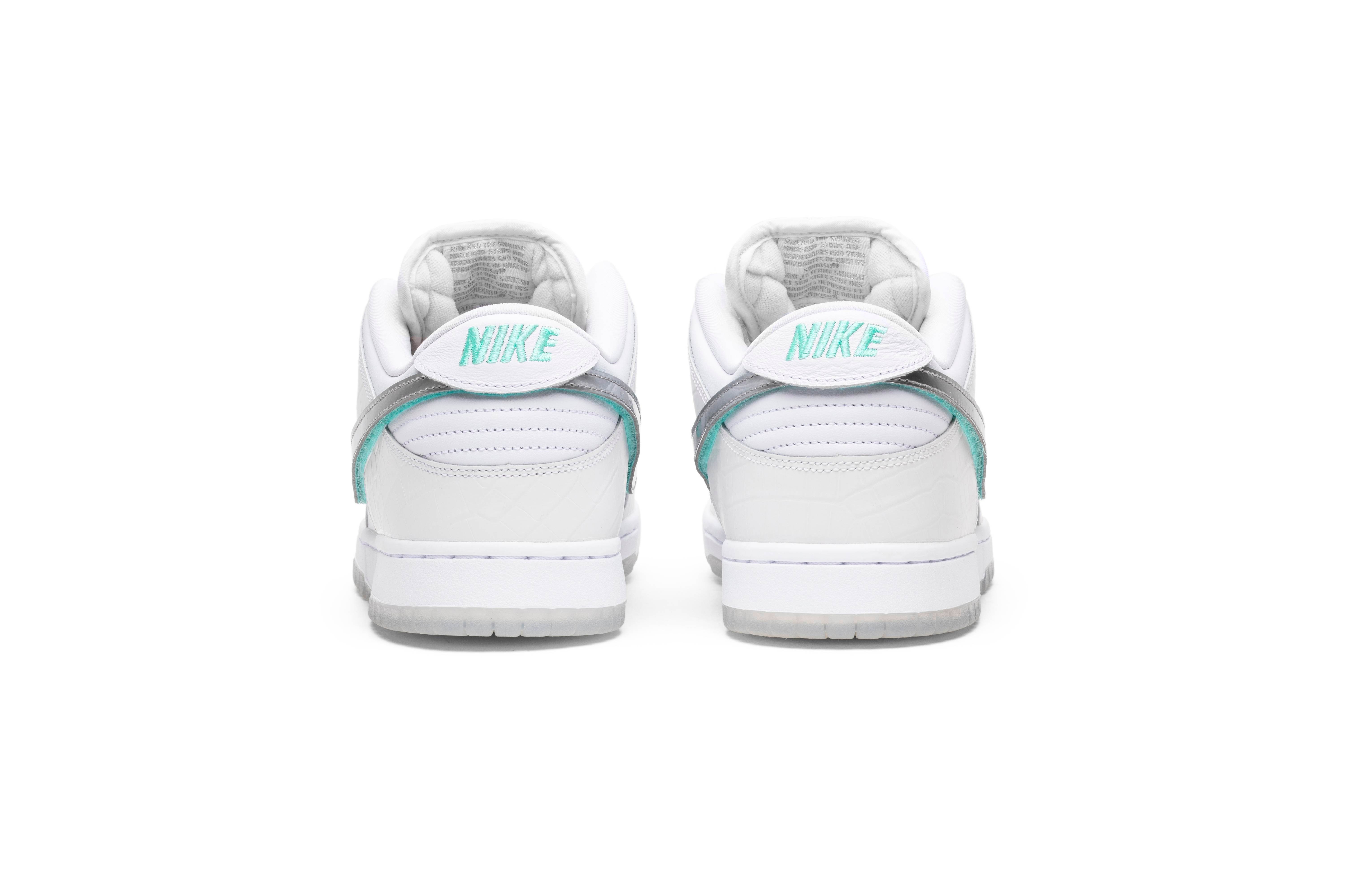 Diamond Supply Co. X Nike SB Dunk Low Pro White Diamond BV1310-100 - Image 6