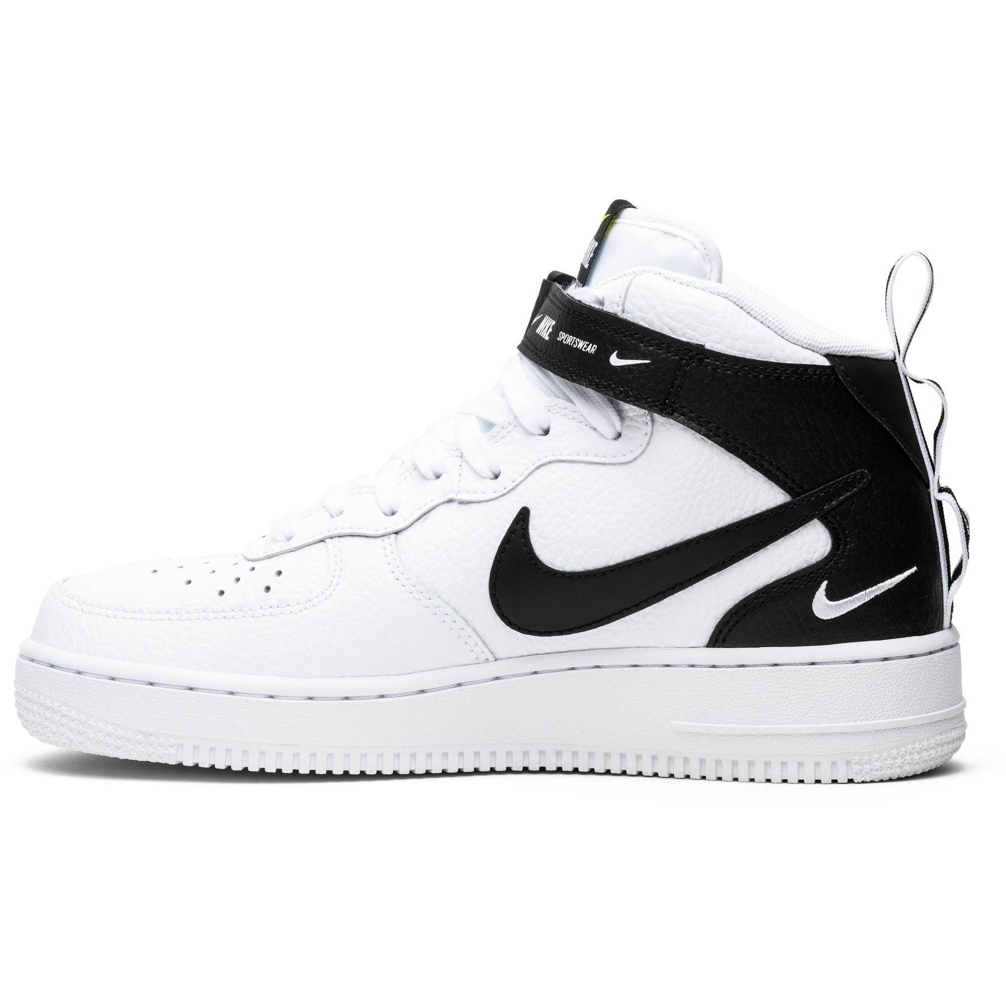 Nike Air Force 1 Mid Utility White Black 804609-103 - Image 3