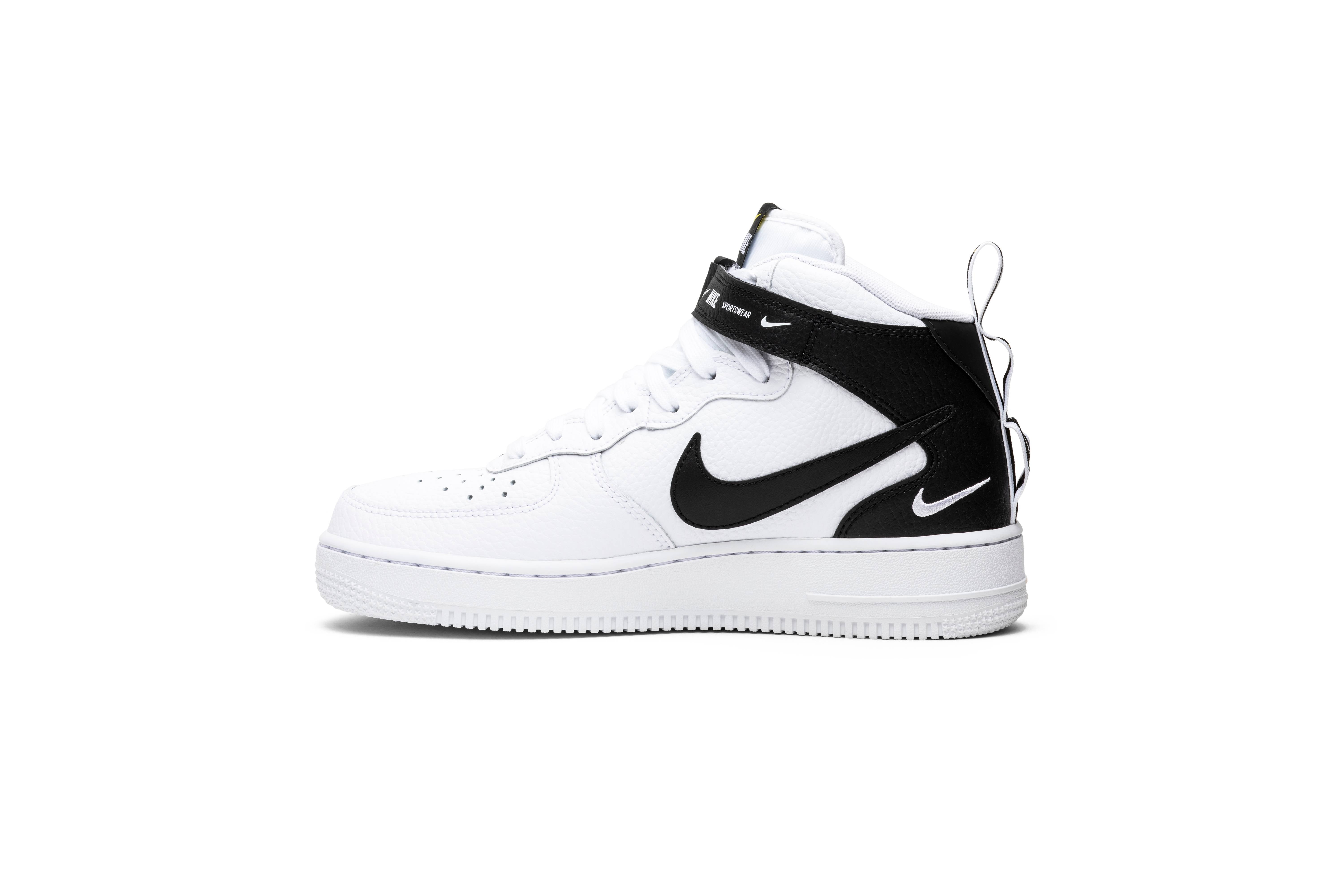 Nike Air Force 1 Mid Utility White Black 804609-103 - Image 10