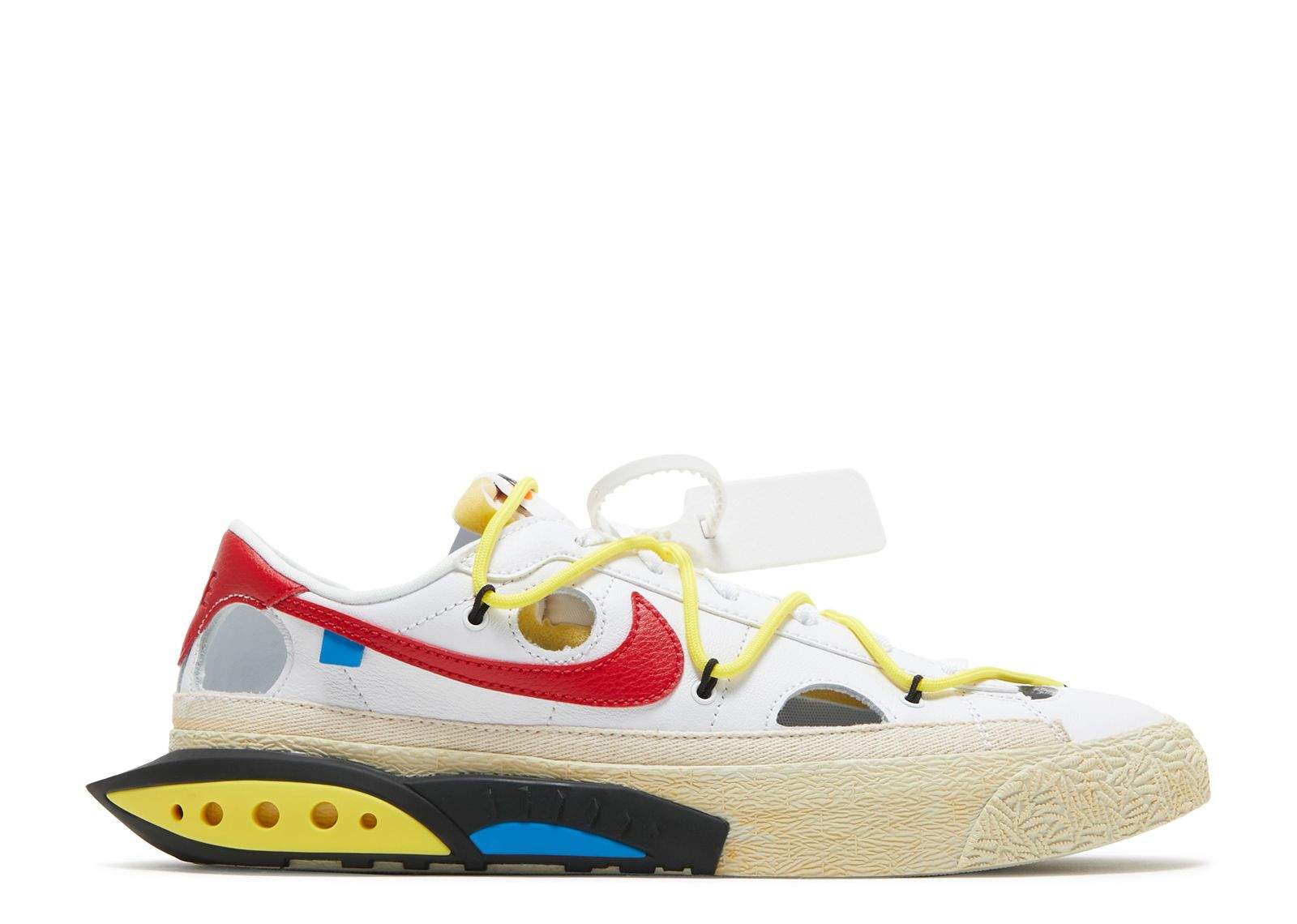 Nike Off-White X Blazer Low ‘White University Red’ Unfading Sneaker