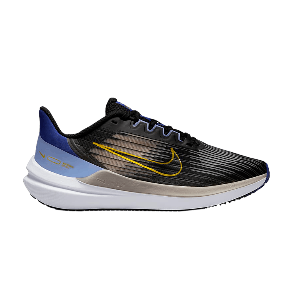 ( Women ) Nike Air Winflo 9 ‘Black Lapis Yellow’ DD8686-003