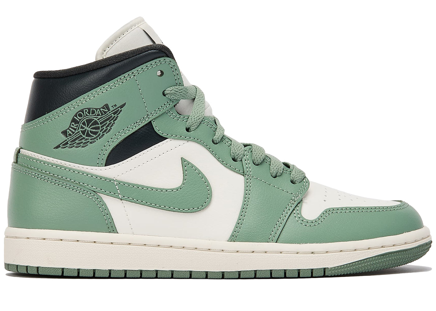( Women ) Air Jordan 1 Mid ‘Jade Smoke’ BQ6472-130