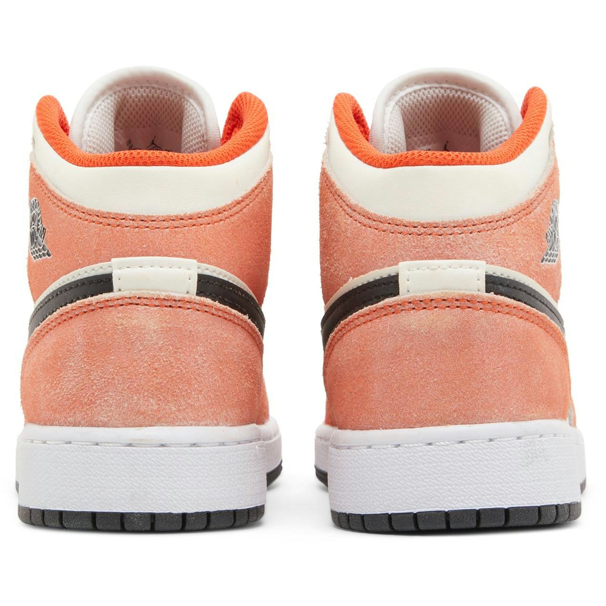 ( Grade School ) Air Jordan 1 Mid Orange Suede DV1336-800 - Image 6