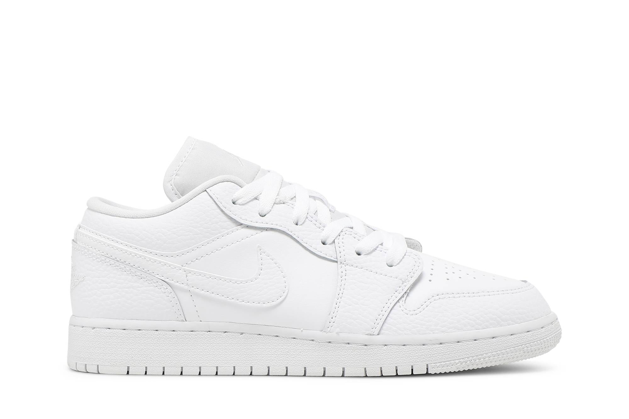 ( Grade School ) Air Jordan 1 Low Triple White 553560-130
