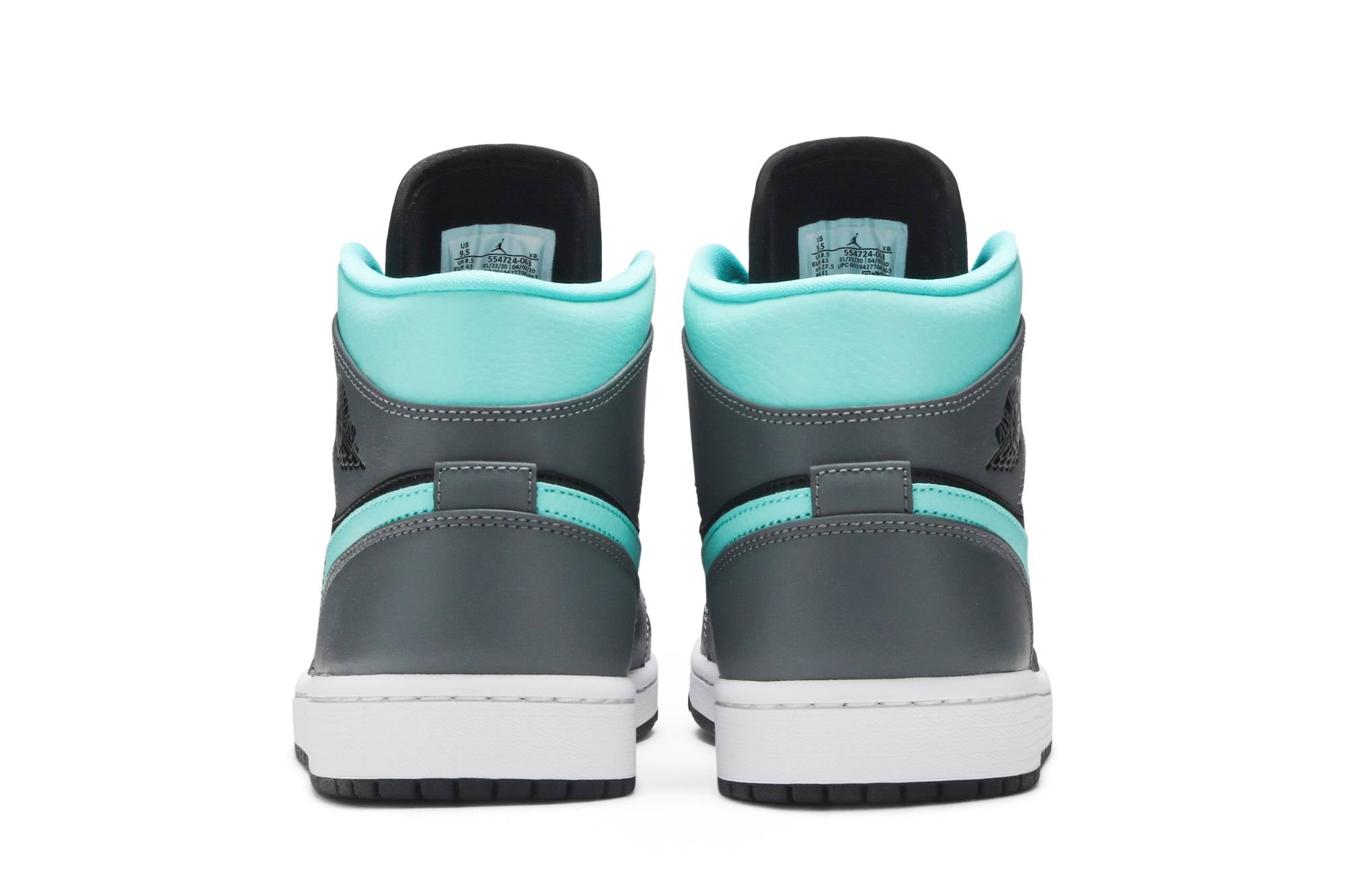 Air Jordan 1 Mid ‘Grey Aqua’ 554724-063 - Image 6