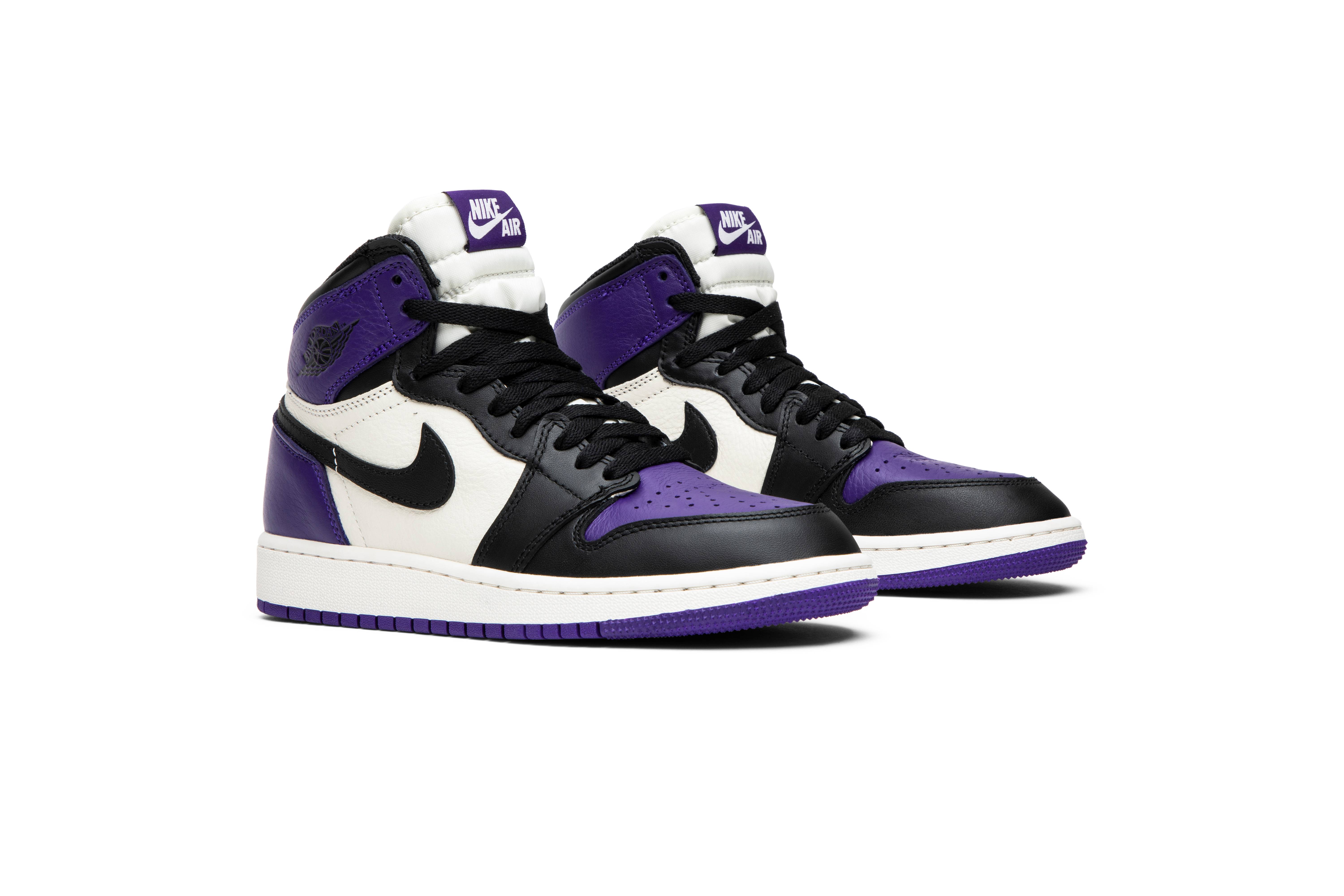 ( Grade School ) Air Jordan 1 Retro High OG ‘Court Purple’ 575441-501 - Image 8