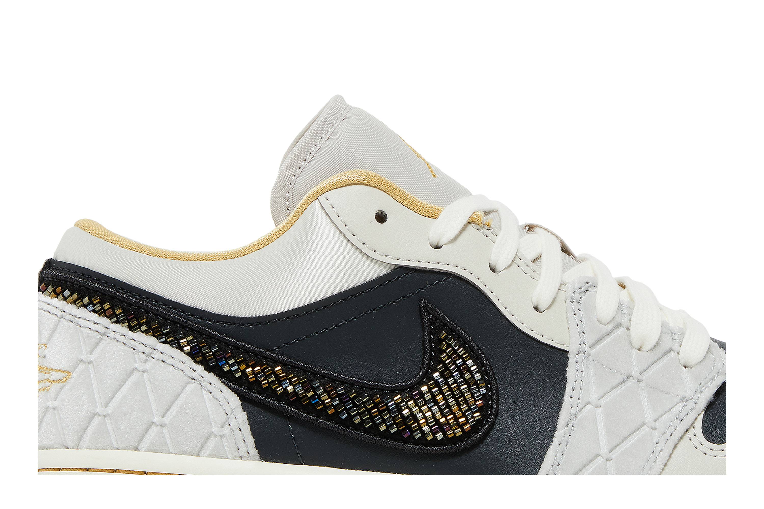Air Jordan 1 Low ‘Beaded Swoosh’ DV1762-001 - Image 9