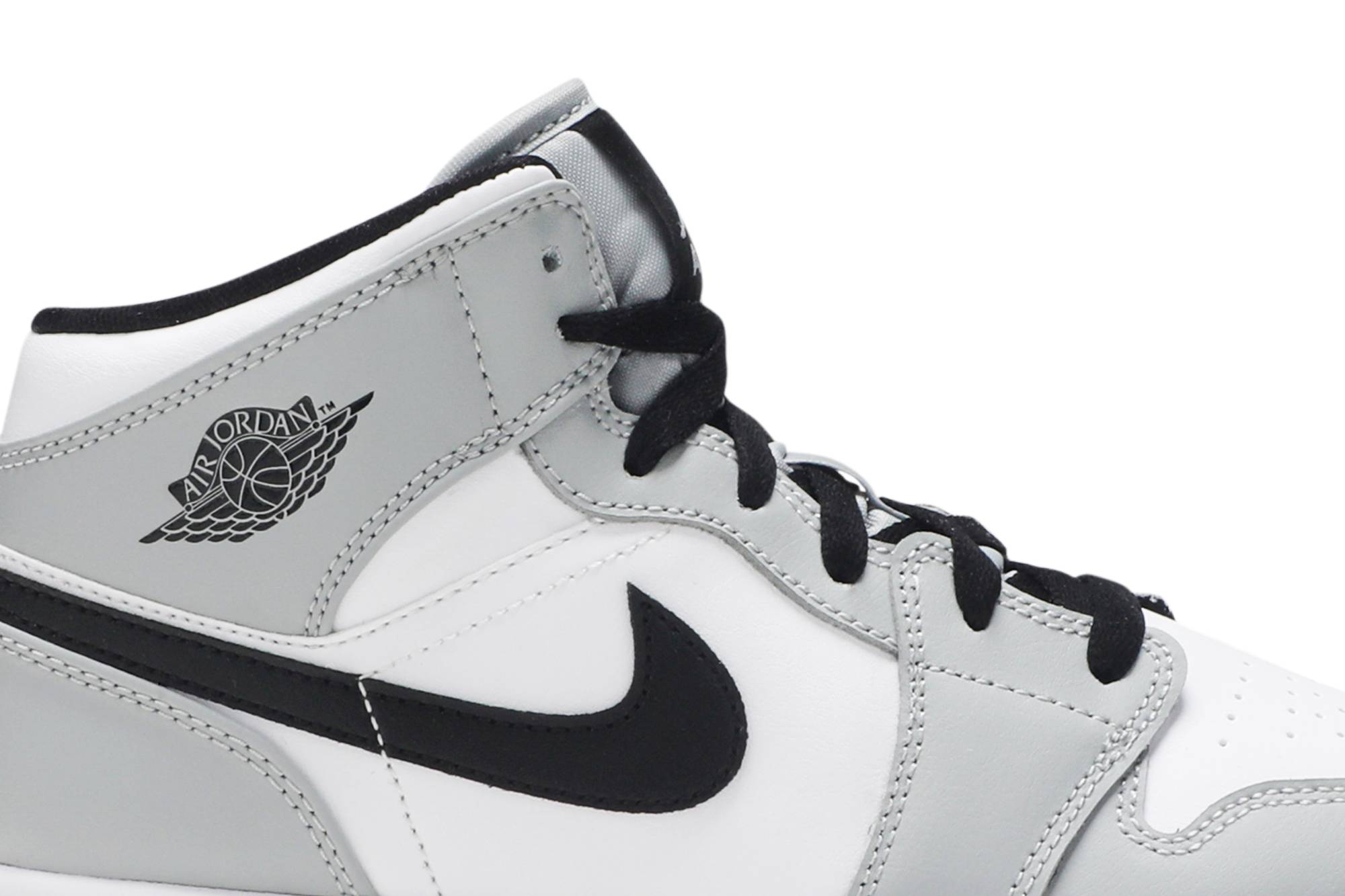 ( Grade School ) Air Jordan 1 Mid ‘Light Smoke Grey’ 554725-092 - Image 9
