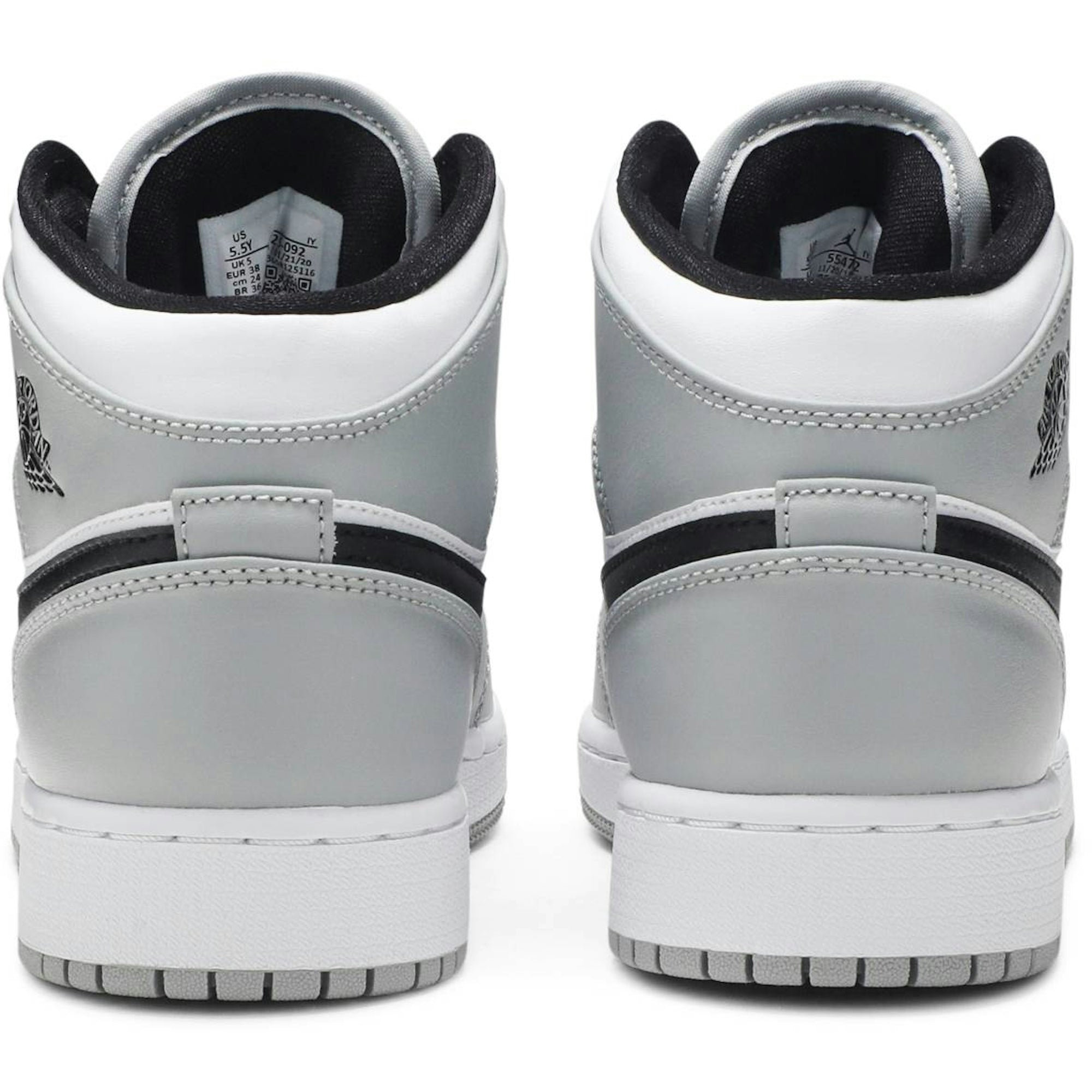 ( Grade School ) Air Jordan 1 Mid ‘Light Smoke Grey’ 554725-092 - Image 6