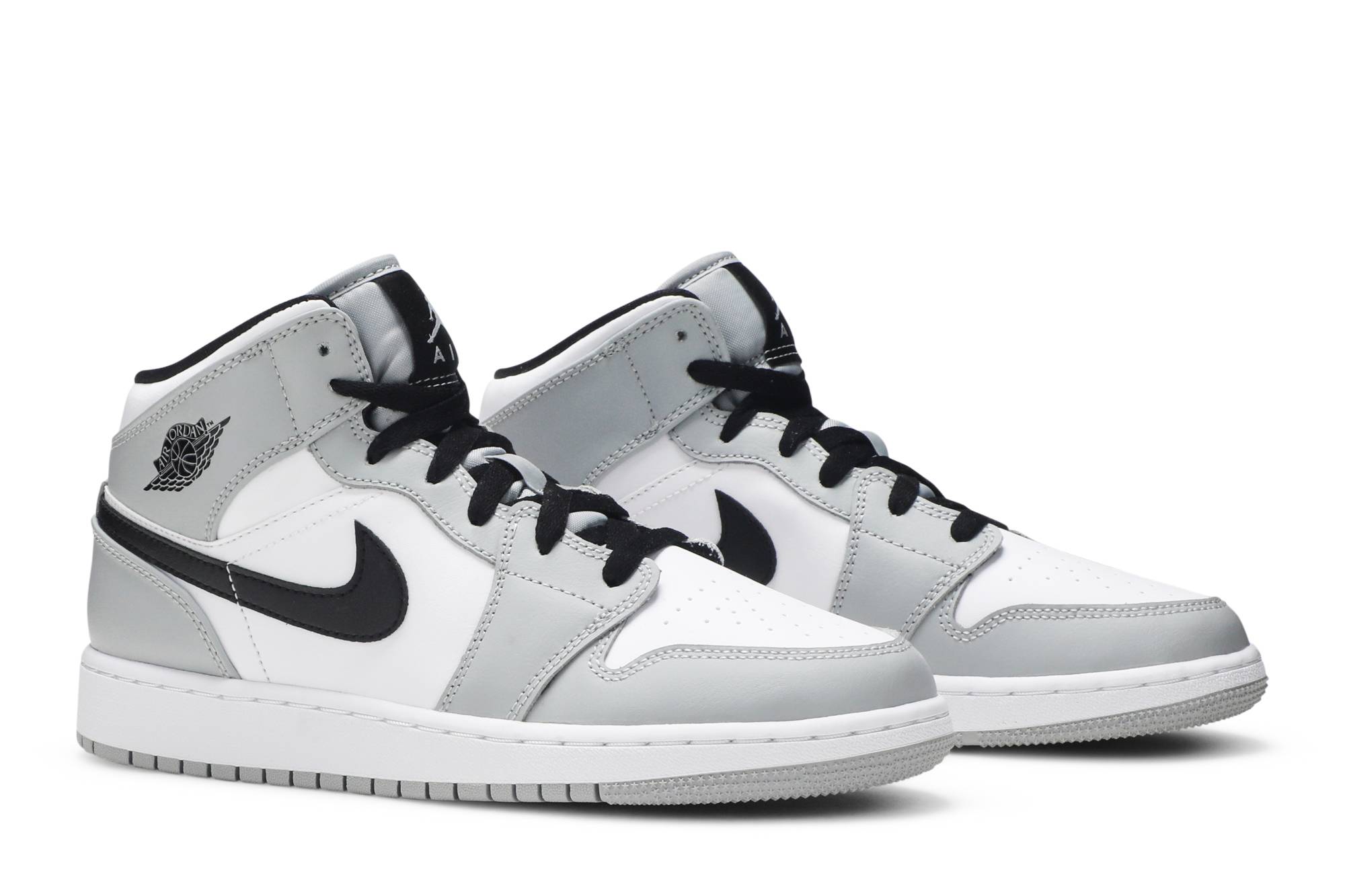 ( Grade School ) Air Jordan 1 Mid ‘Light Smoke Grey’ 554725-092 - Image 8
