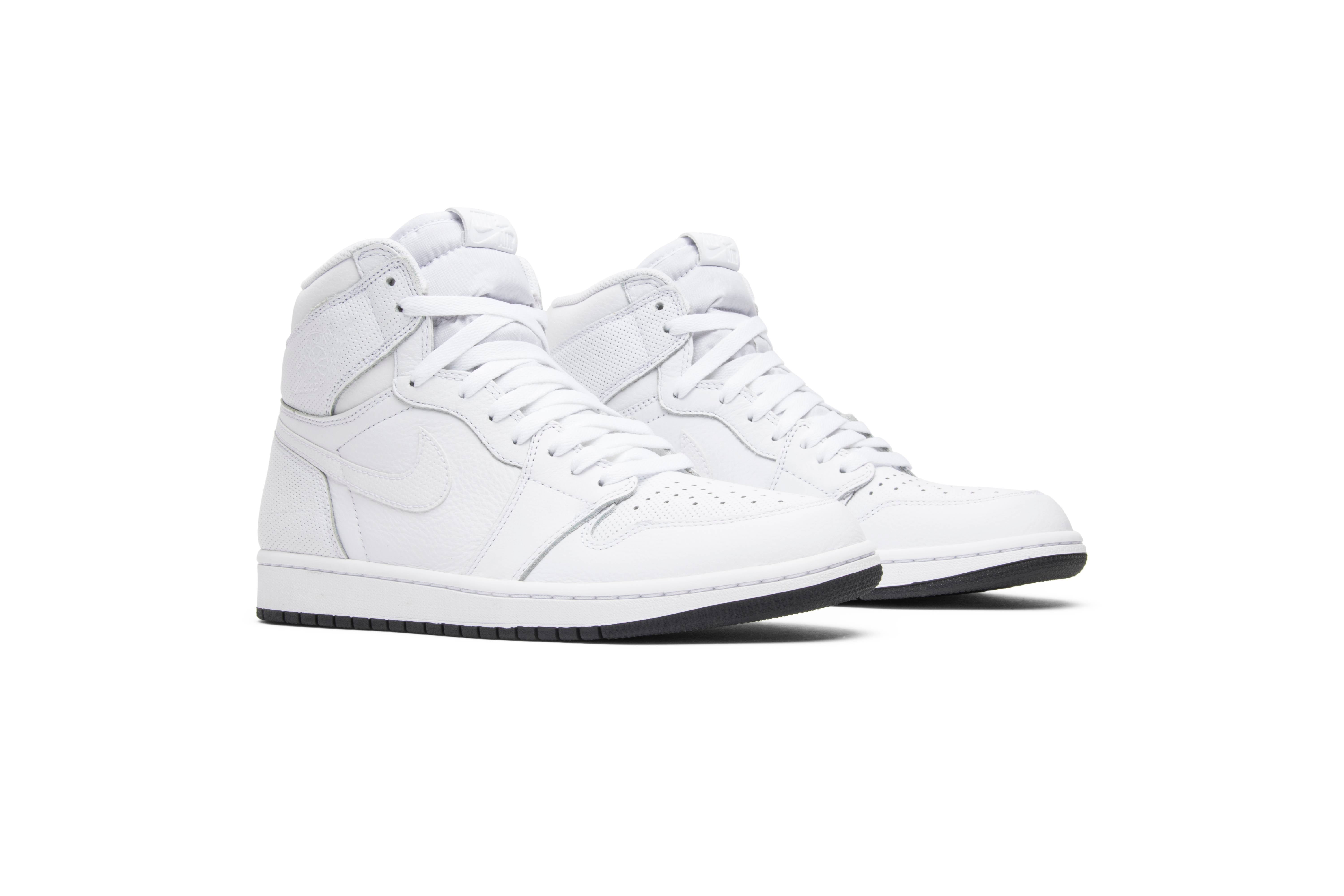 Air Jordan 1 Retro High OG White Perforated 555088-100 - Image 8