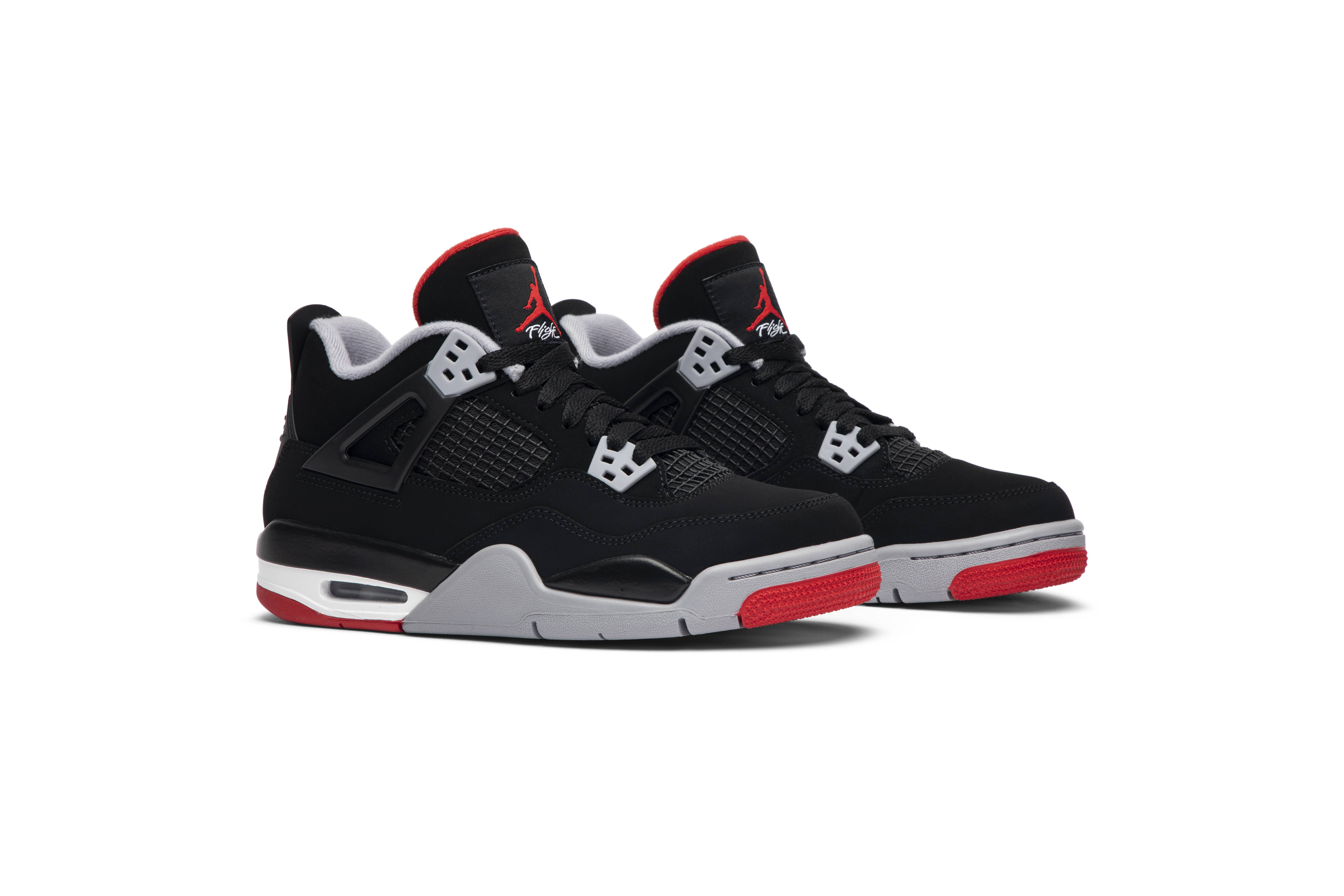 ( Grade School ) Air Jordan 4 Retro OG Bred 2019 408452-060 - Image 8