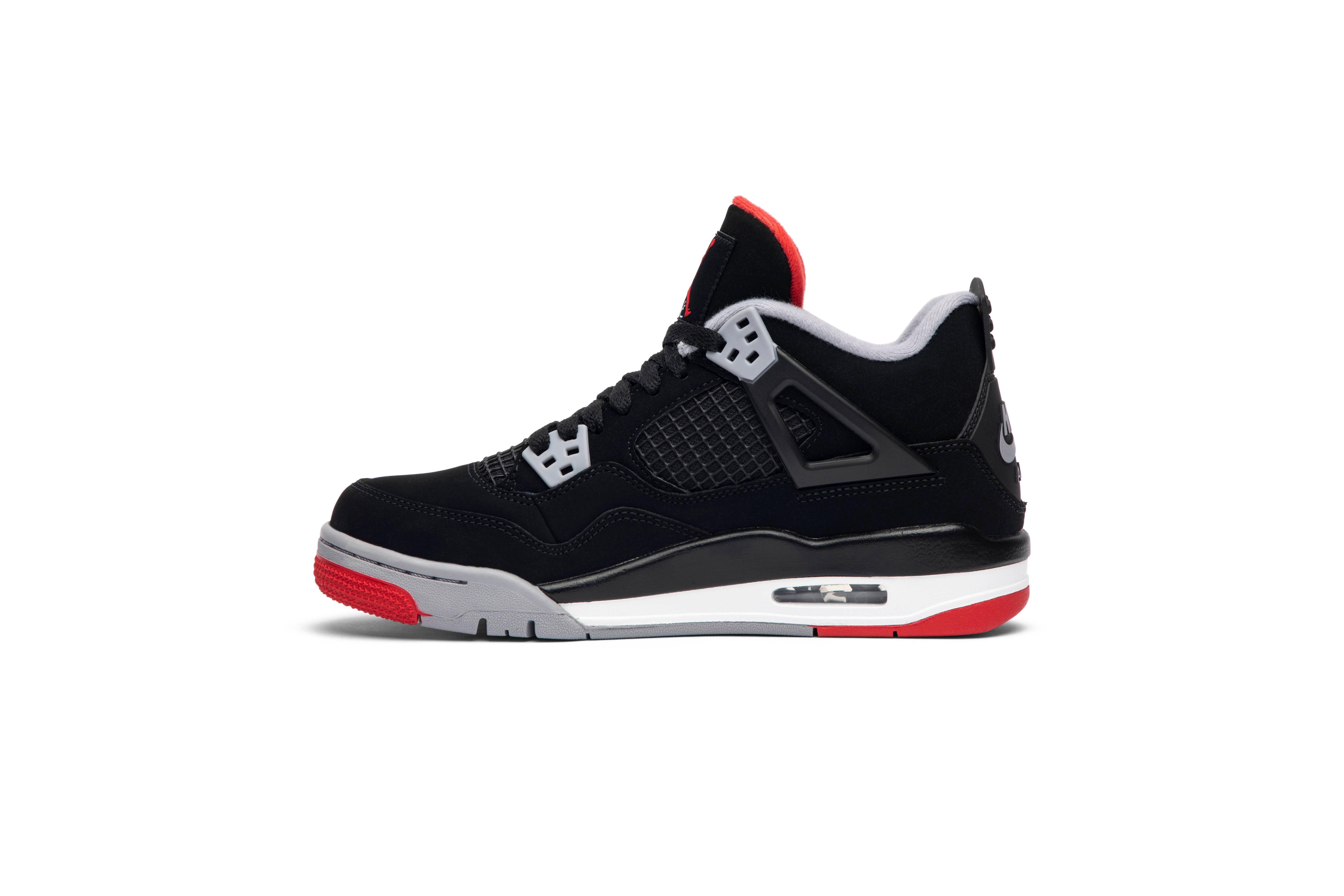 ( Grade School ) Air Jordan 4 Retro OG Bred 2019 408452-060 - Image 3