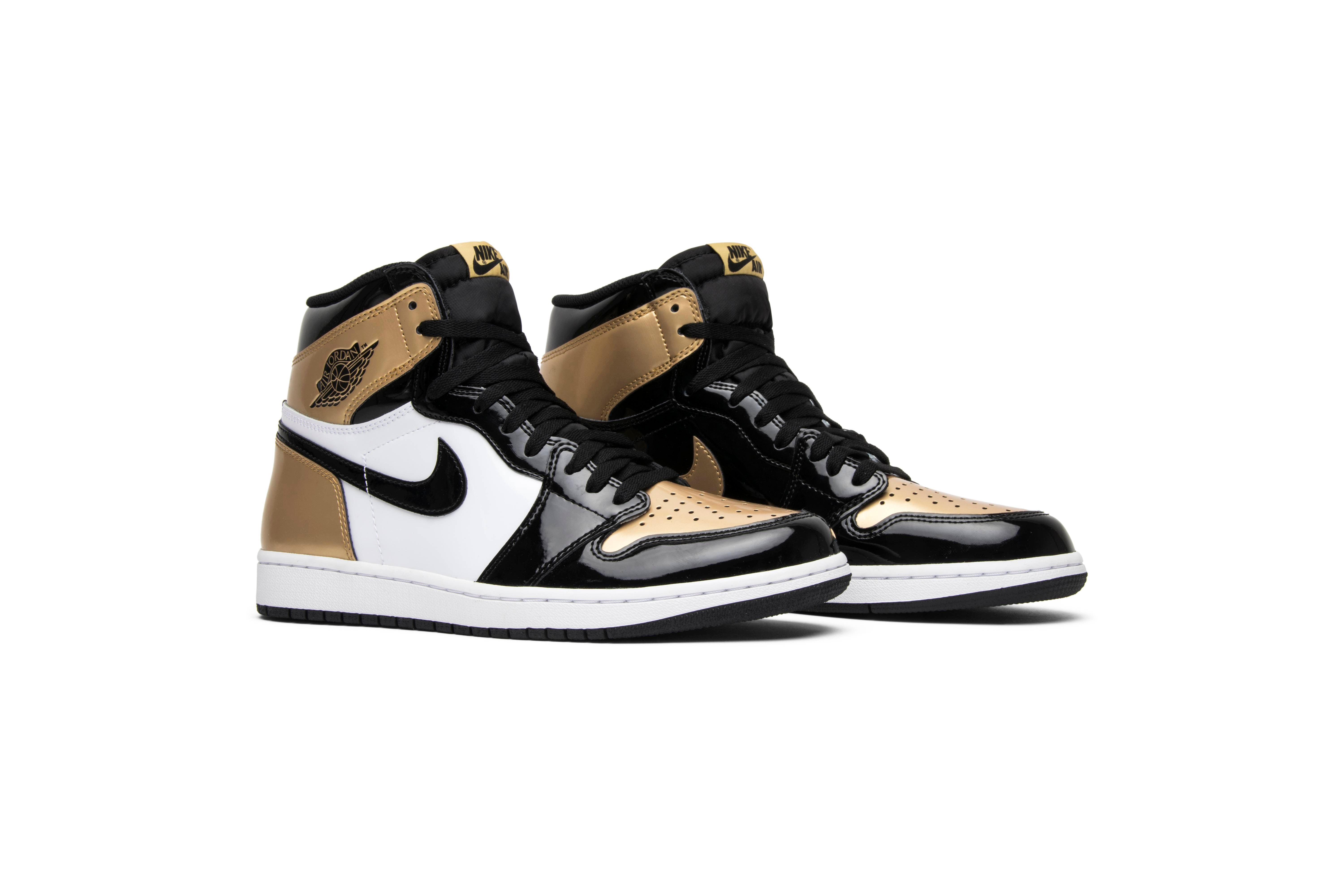 Air Jordan 1 Retro High OG NRG Gold Toe 861428-007 - Image 9