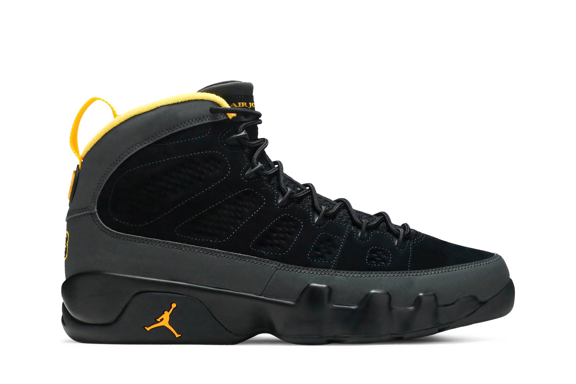 Air Jordan 9 Retro Dark Charcoal University Gold CT8019-070