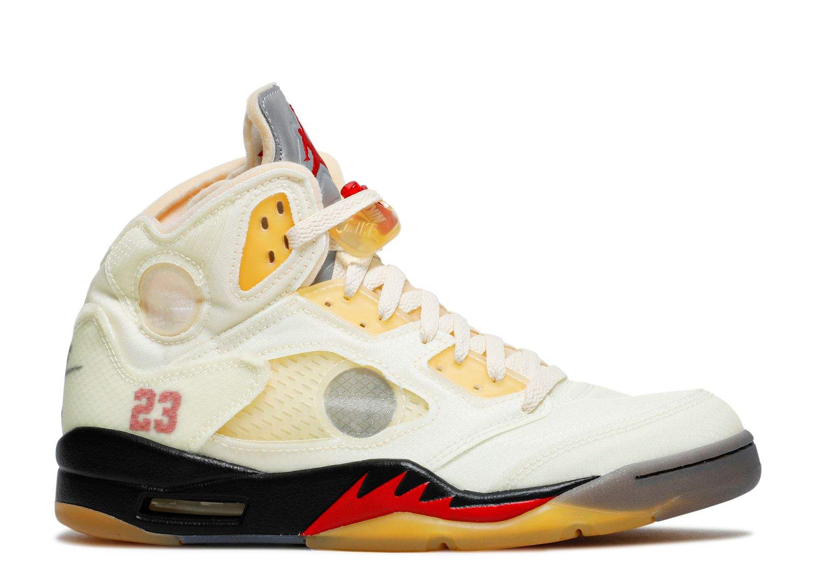 Off-White X Air Jordan 5 SP ‘Sail’ Revered Footwear