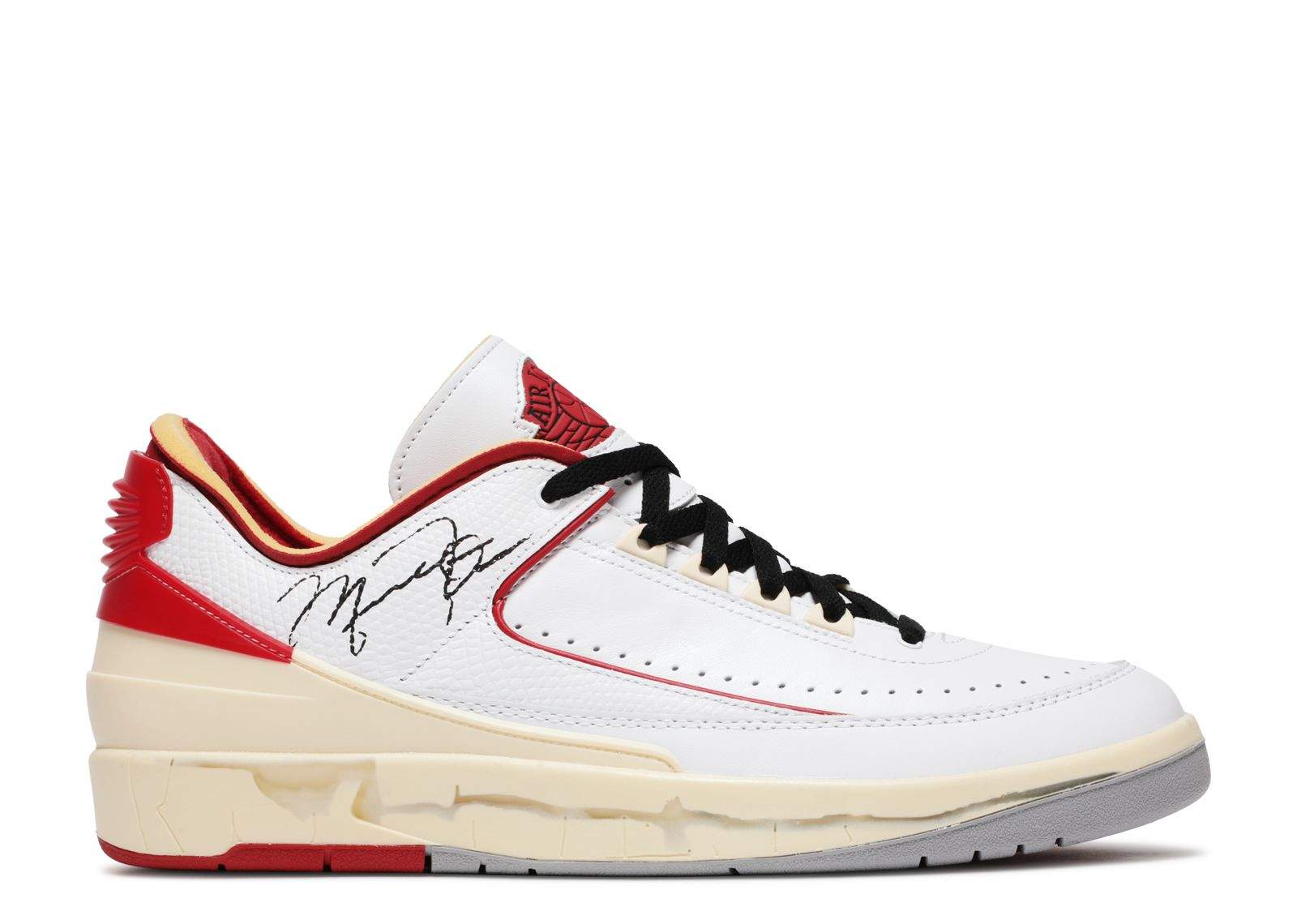 Off-White X Air Jordan 2 Retro Low SP ‘White Varsity Red’ Unfading Sneaker