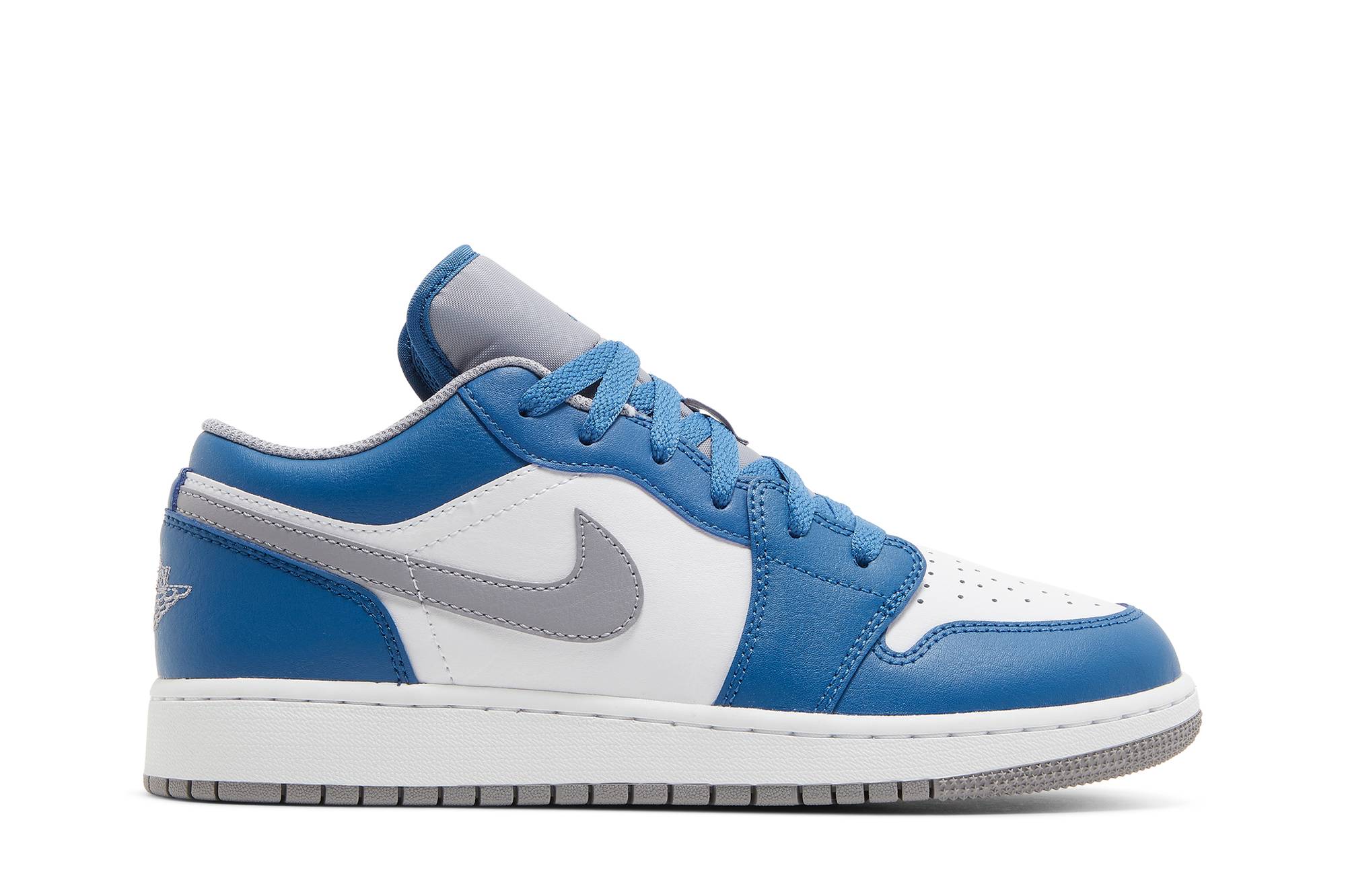 ( Grade School ) Air Jordan 1 Low ‘True Blue Cement’ 553560-412